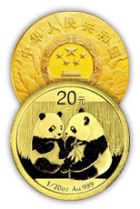 Goldanlagemünzen / Bullionmünzen, hier: China-Panda