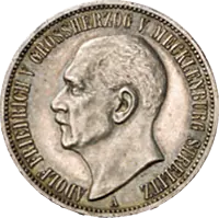 Silbermünze 3 Silber Mark 1913 Mecklenburg-Strelitz